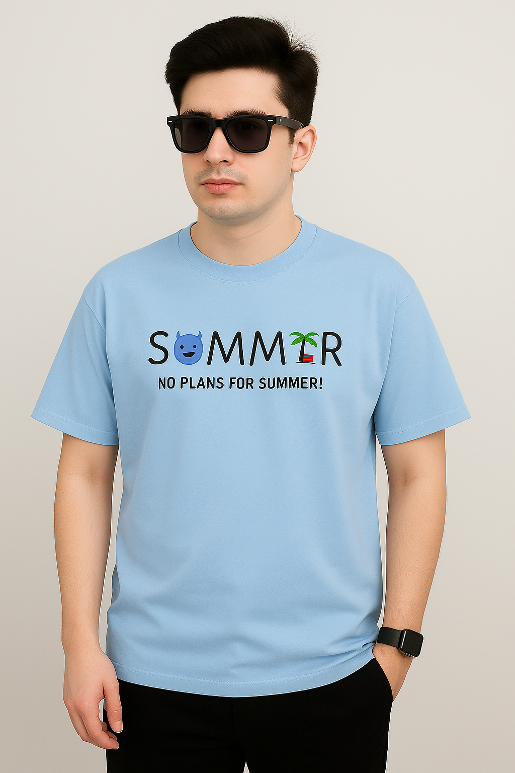 “SUMMER VIBES “ Drop shoulder tees