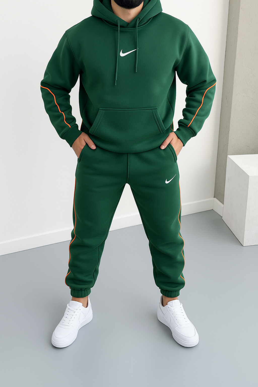 Clean Design, Sporty Streetwear Vibe Tracksuits for Mens