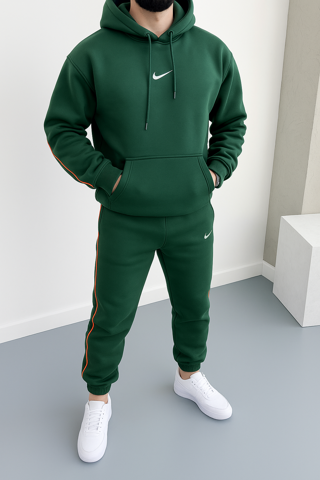 Clean Design, Sporty Streetwear Vibe Tracksuits for Mens