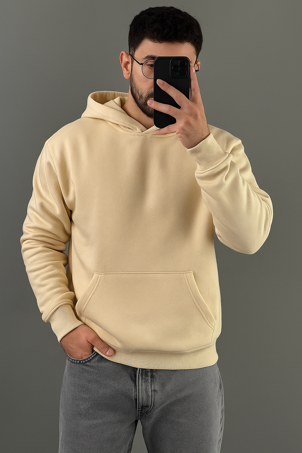 SHINY THICK FLEECE HOODIES ( EXPORT QUALITY)