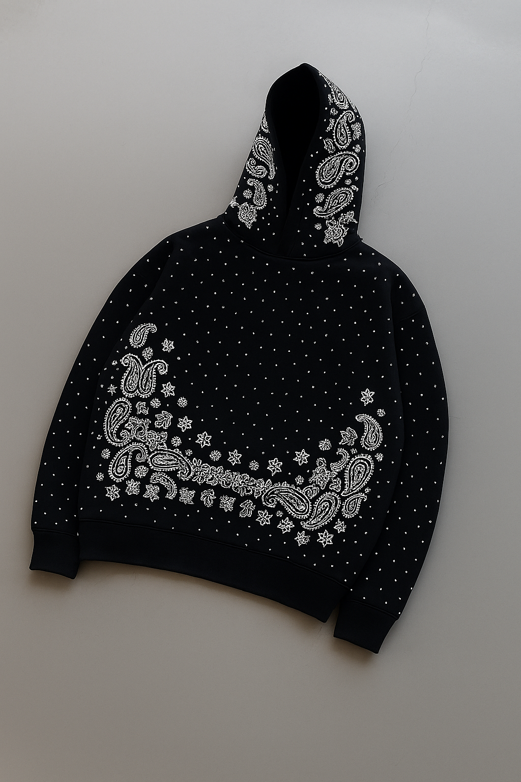 Paisley Embroidered Bandana Pattern Hoodies