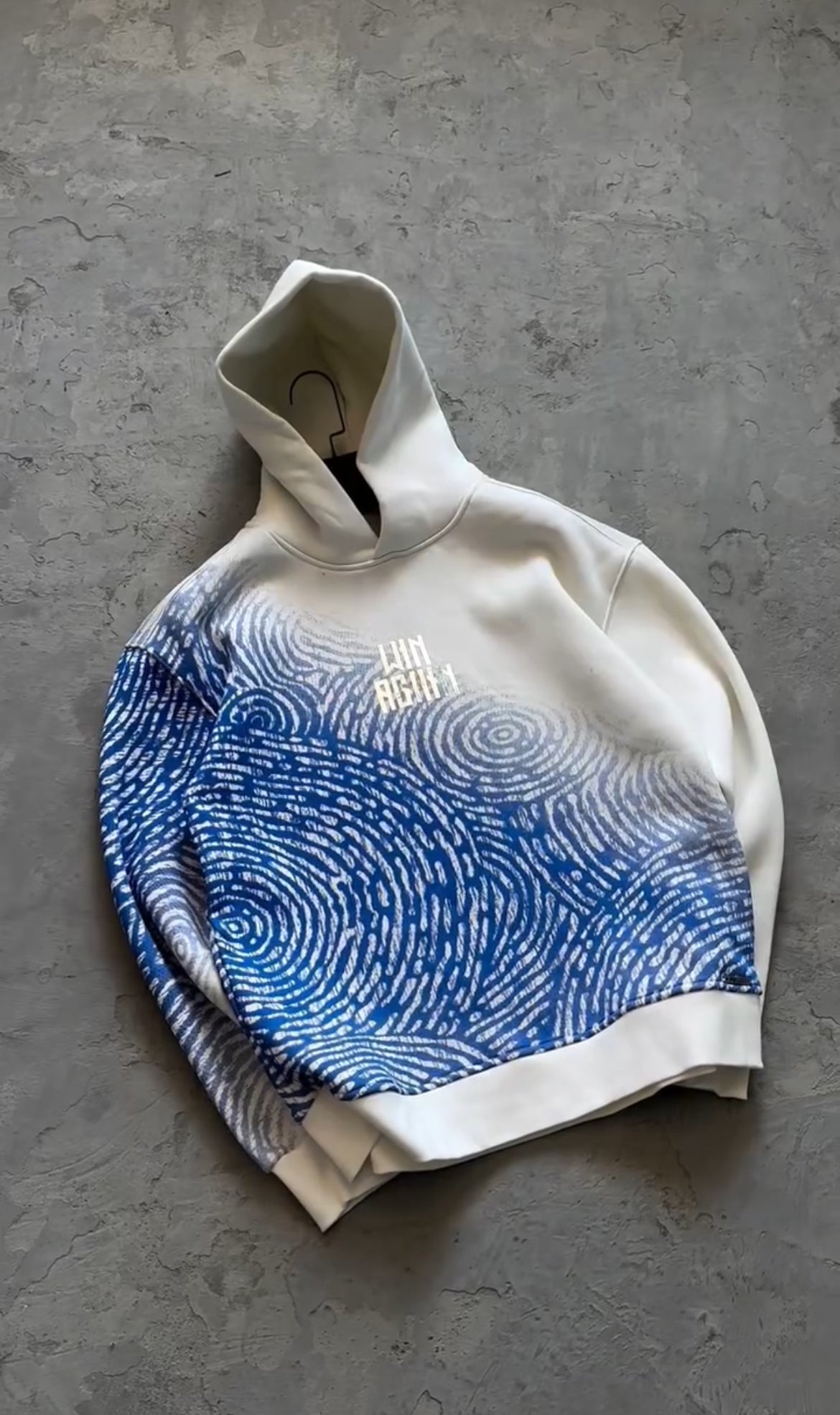 Win Again Embossed Texture Hoodie –