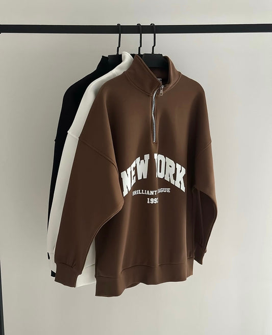 HALF ZIP SWEATSHIRT
